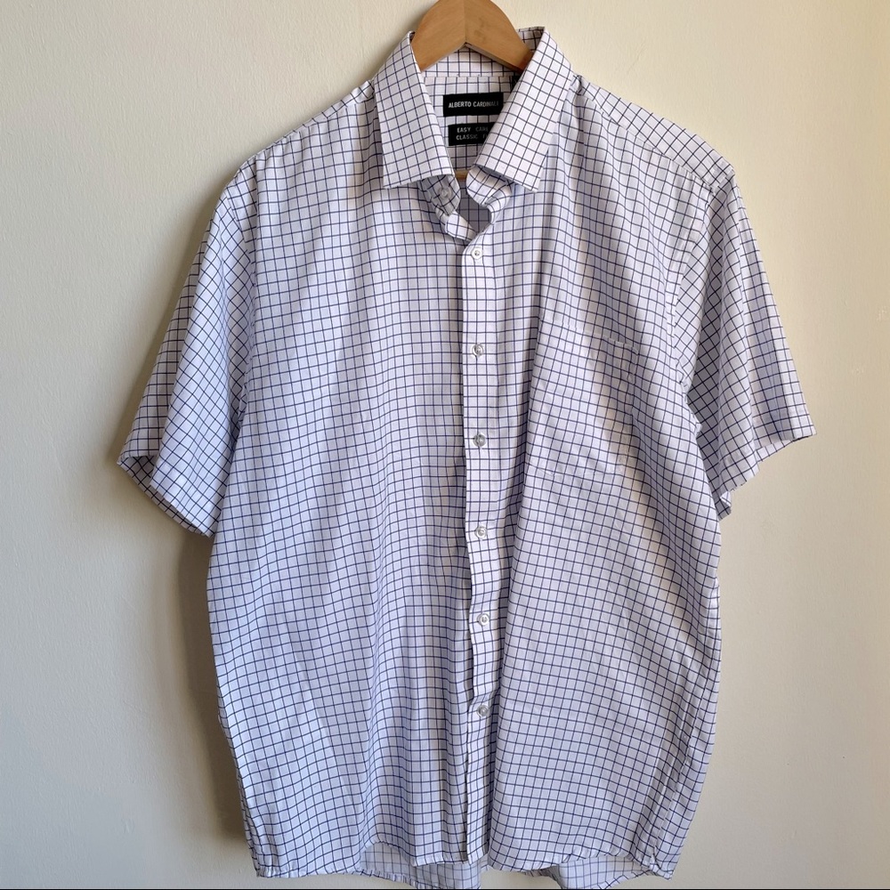 Men’s Alberto Cardinali Classic Fit Short Sleeve Button Up Size X-Large
